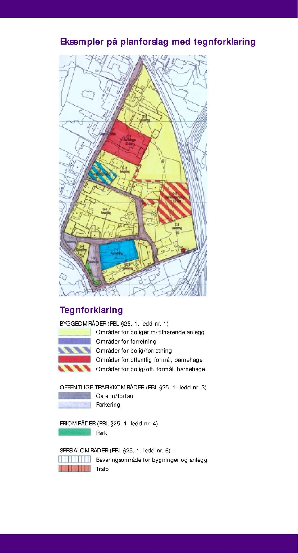 formål, barnehage Områder for bolig/off. formål, barnehage OFFENTLIGE TRAFIKKOMRÅDER (PBL 25, 1. ledd nr.