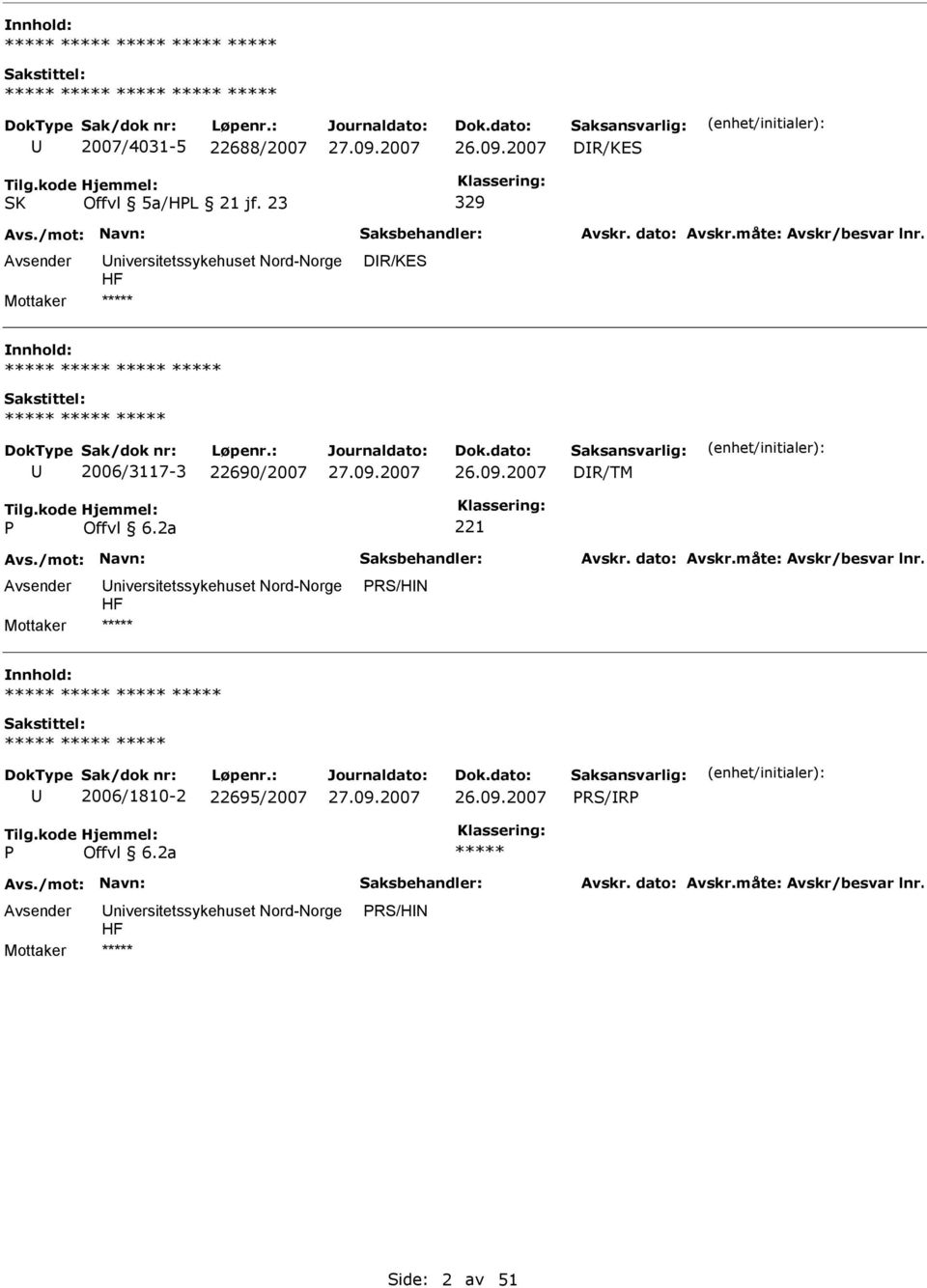 23 329 ***** DR/KES nnhold: ***** U 2006/3117-3 22690/2007