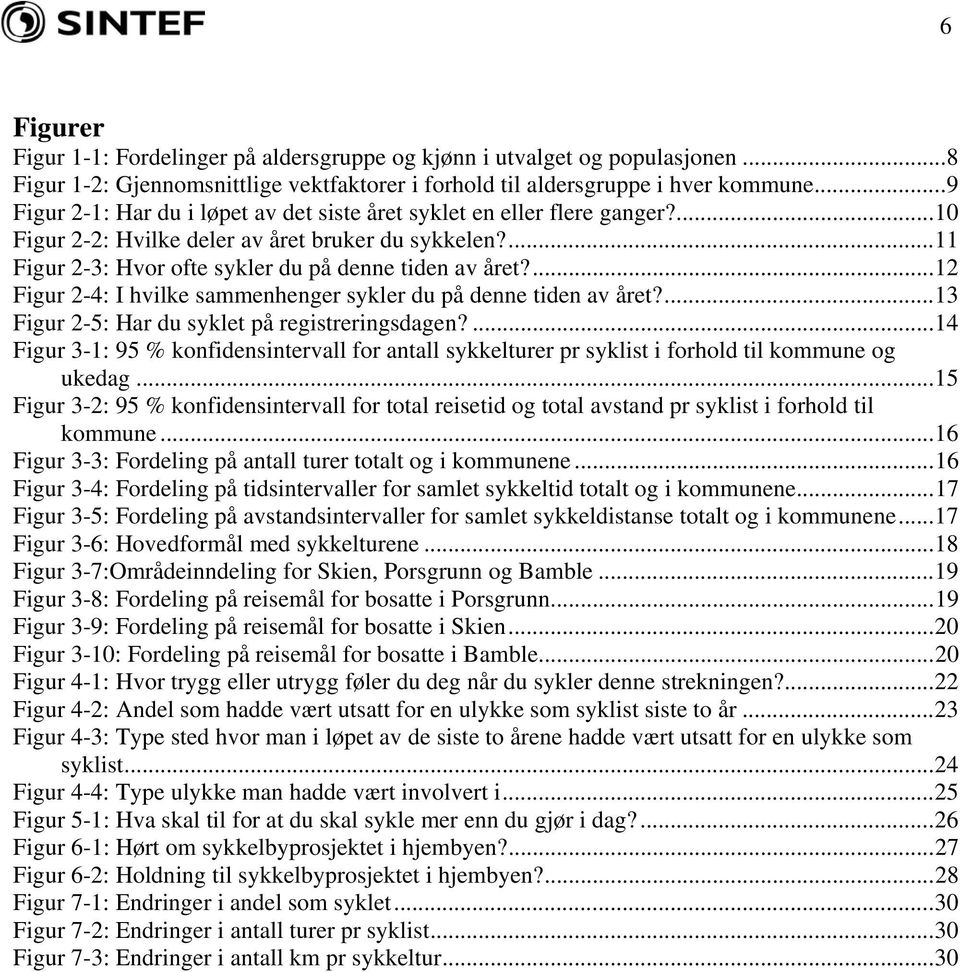 ...12 Figur 2-4: I hvilke sammenhenger sykler du på denne tiden av året?...13 Figur 2-5: Har du syklet på registreringsdagen?