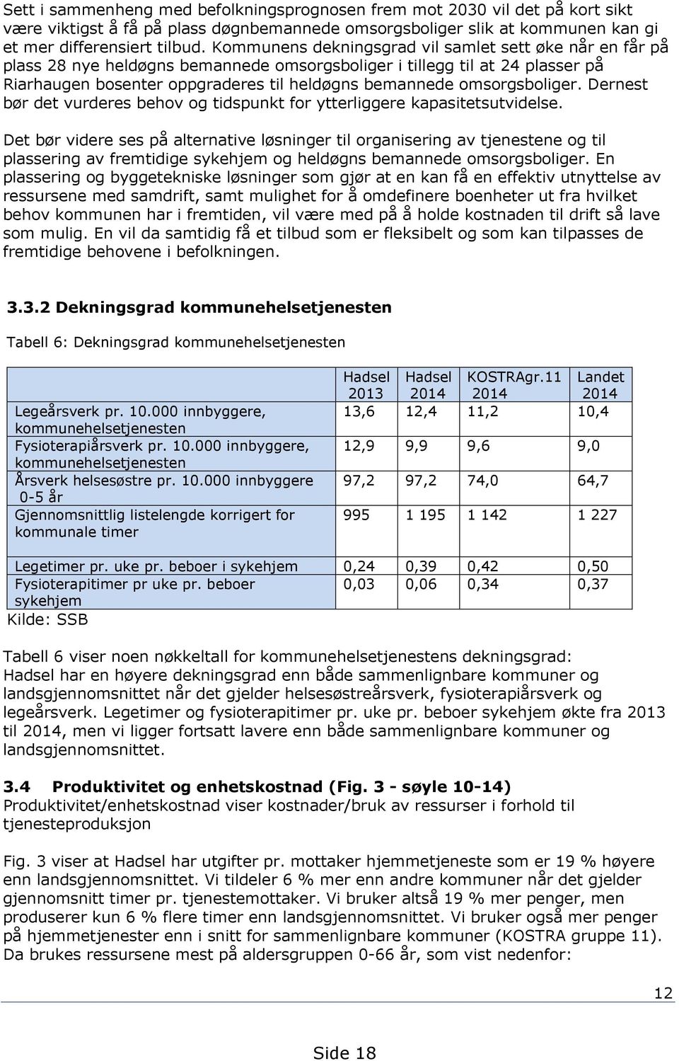 omsorgsboliger. Dernest bør det vurderes behov og tidspunkt for ytterliggere kapasitetsutvidelse.