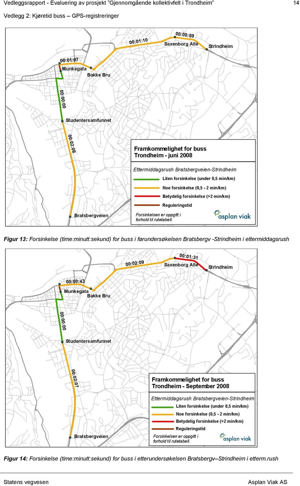 for buss i førundersøkelsen Bratsbergv -Strindheim i ettermiddagsrush Figur 14: