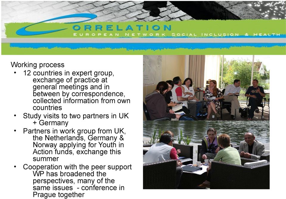 work group from UK, the Netherlands, Germany & Norway applying for Youth in Action funds, exchange this summer