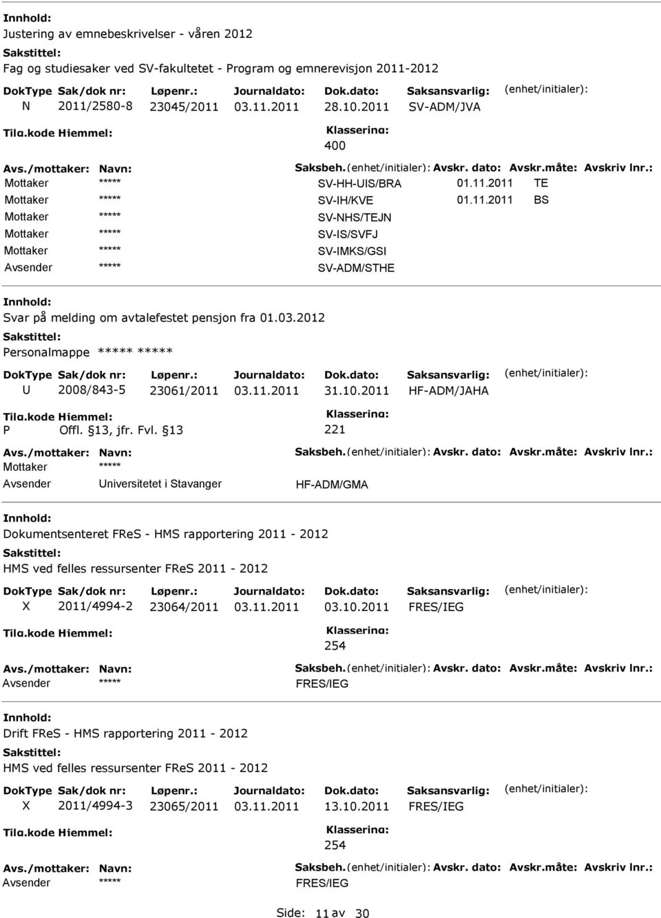 2012 ersonalmappe ***** ***** 2008/843-5 23061/2011 31.10.