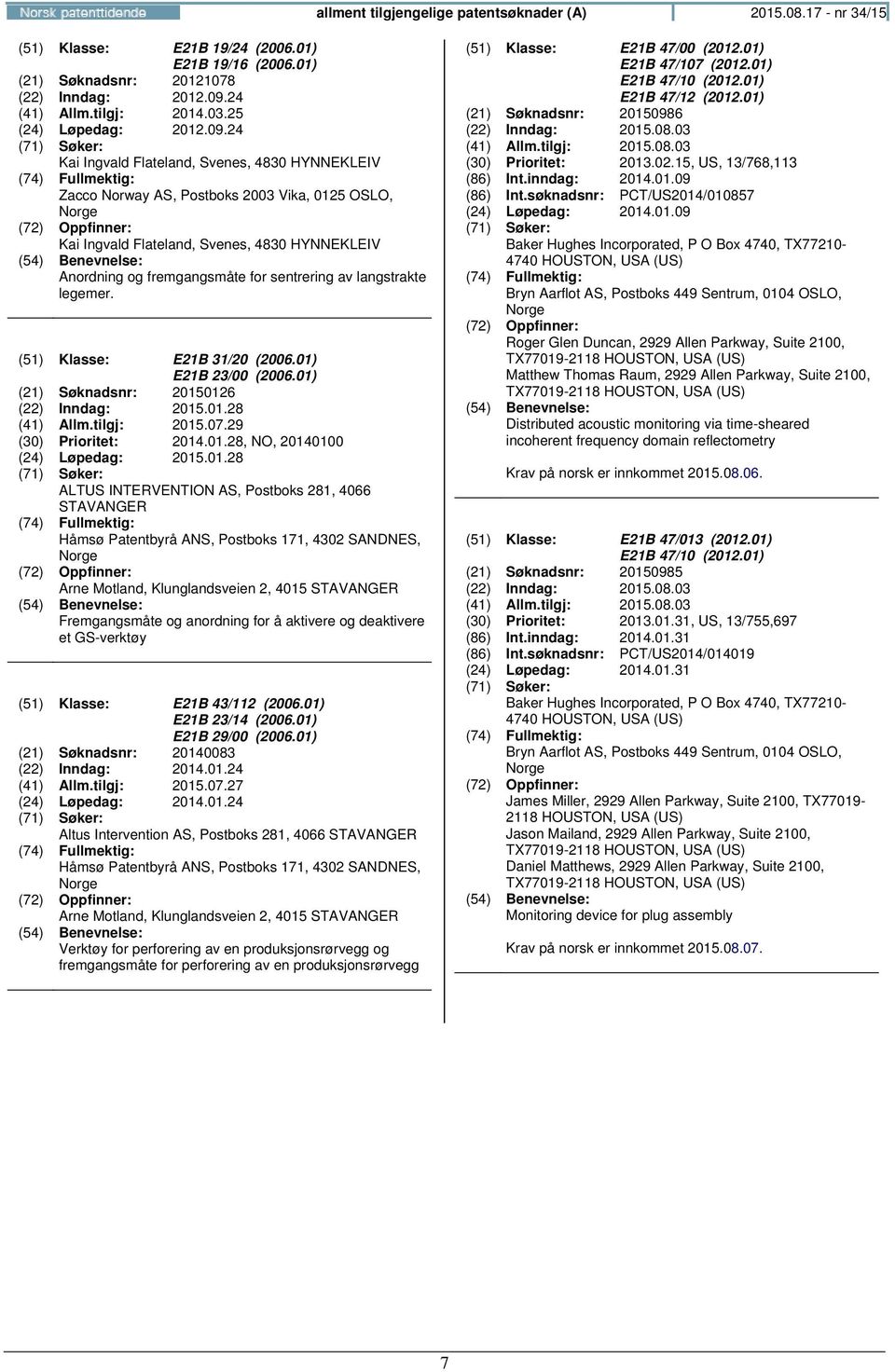 (51) Klasse: E21B 31/20 (2006.01)