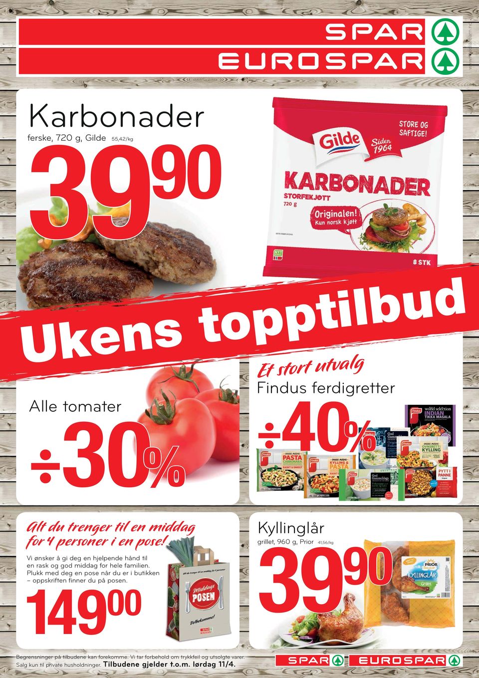 trenger til en middag for 4 personer i en pose! Vi ønsker å gi deg en hjelpende hånd til en rask og god middag for hele familien.