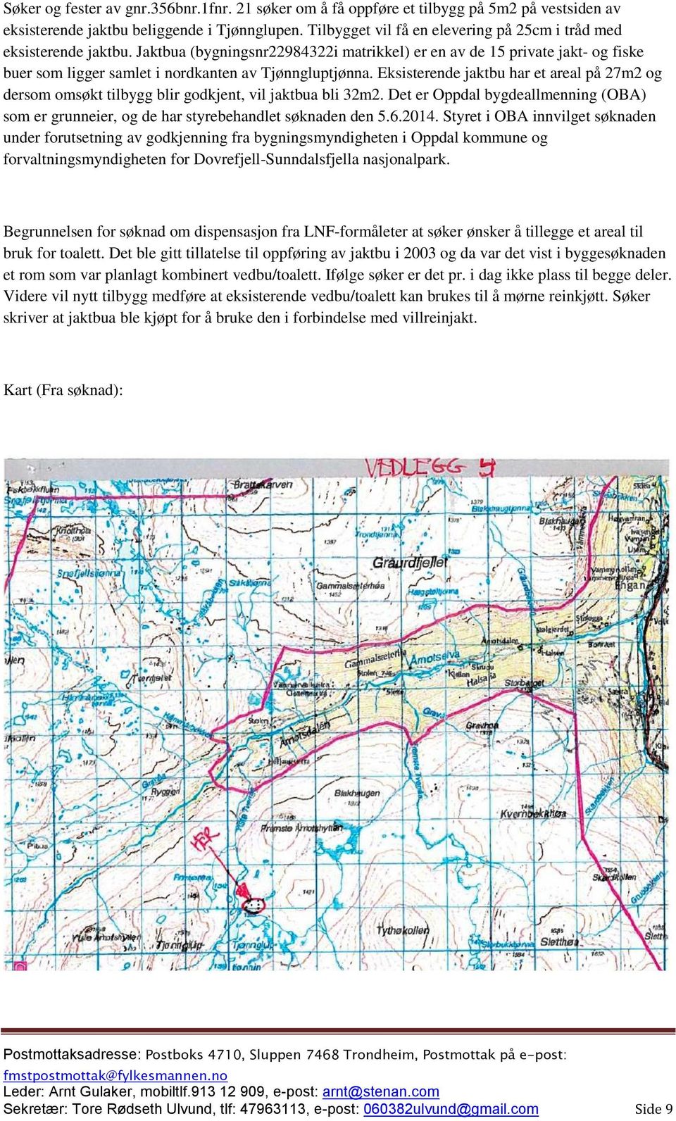 Jaktbua (bygningsnr22984322i matrikkel) er en av de 15 private jakt- og fiske buer som ligger samlet i nordkanten av Tjønngluptjønna.