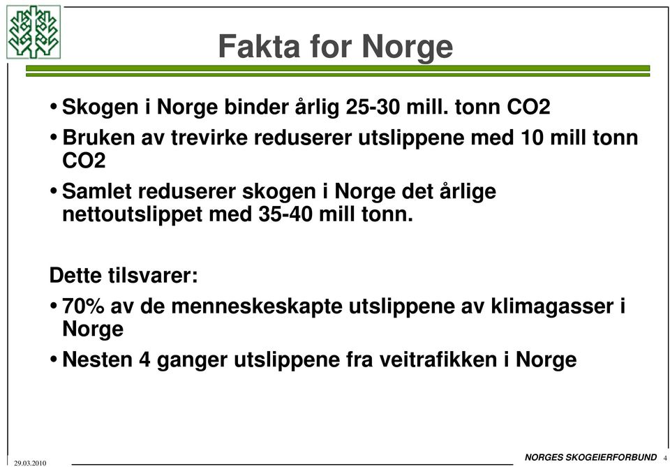 skogen i Norge det årlige nettoutslippet med 35-40 mill tonn.