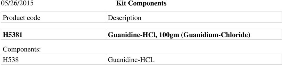 H538 Description Guanidine-HCl,