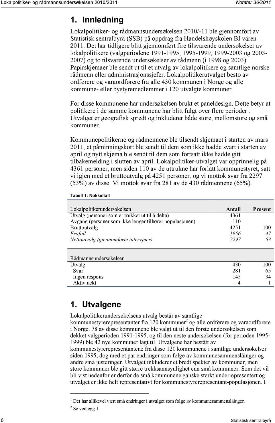 Det har tidligere blitt gjennomført fire tilsvarende undersøkelser av lokalpolitikere (valgperiodene 1991-1995, 1995-1999, 1999-2003 og 2003-2007) og to tilsvarende undersøkelser av rådmenn (i 1998