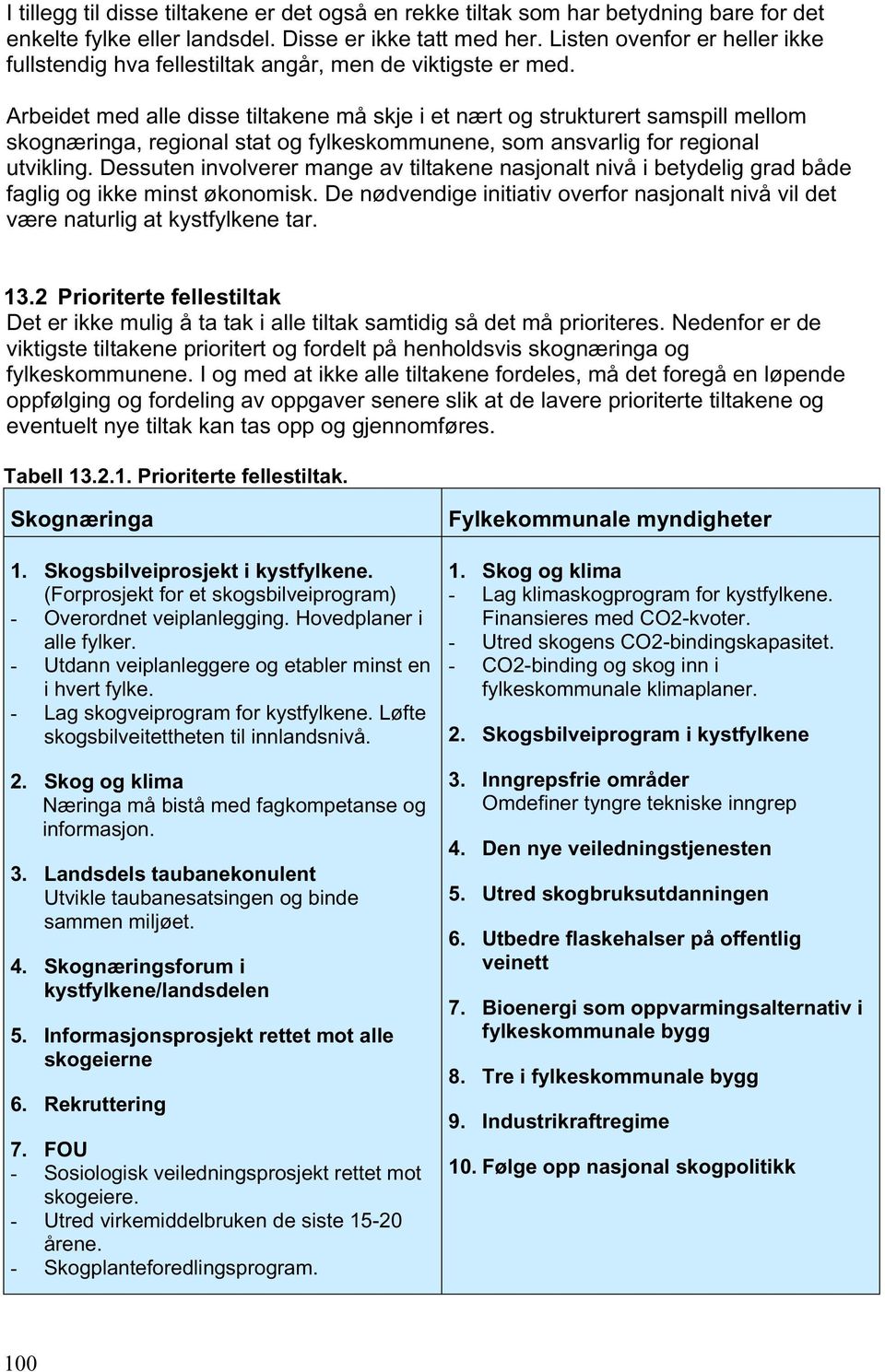 Arbeidet med alle disse tiltakene må skje i et nært og strukturert samspill mellom skognæringa, regional stat og fylkeskommunene, som ansvarlig for regional utvikling.