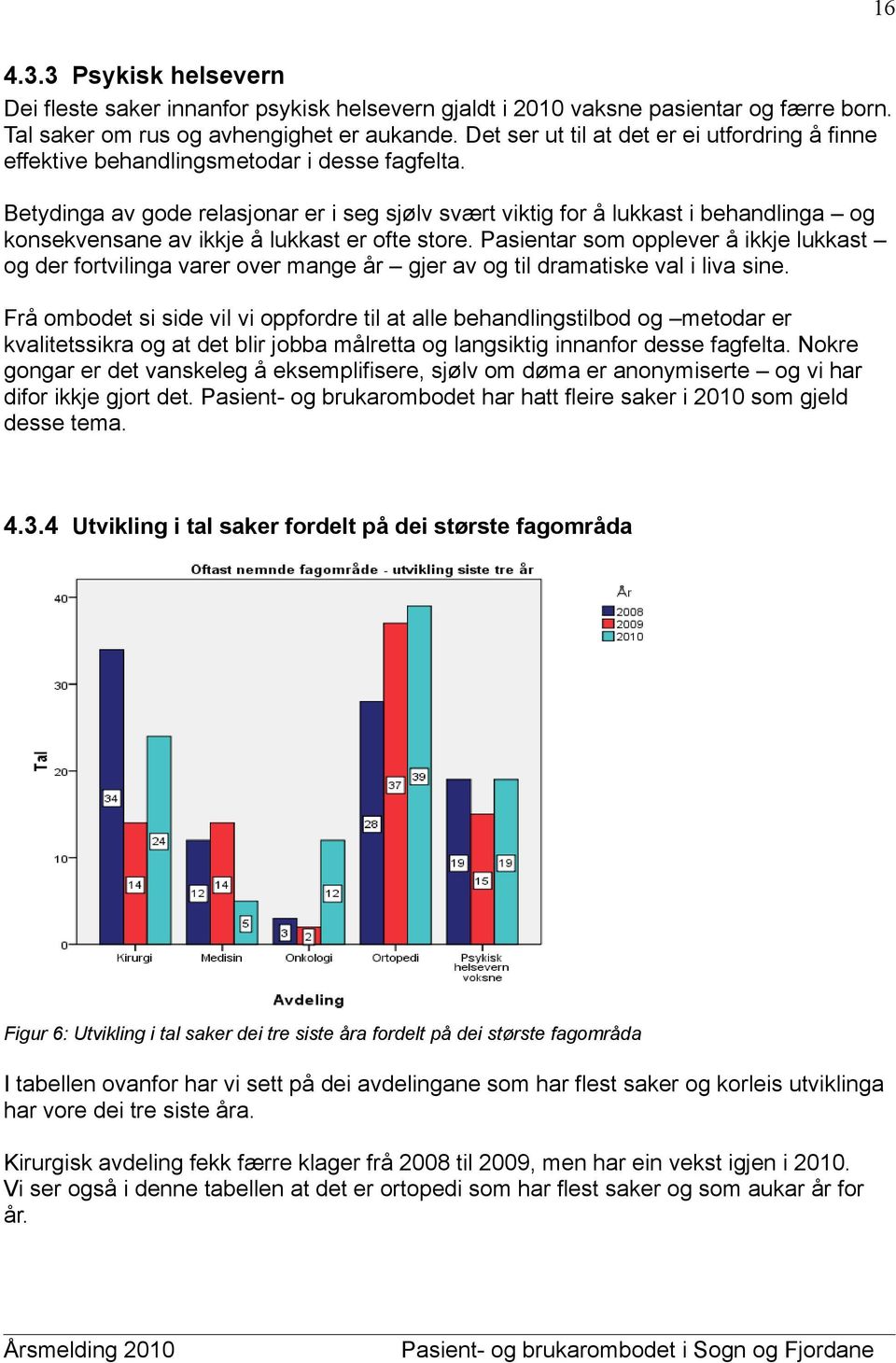 Betydinga av gode relasjonar er i seg sjølv svært viktig for å lukkast i behandlinga og konsekvensane av ikkje å lukkast er ofte store.