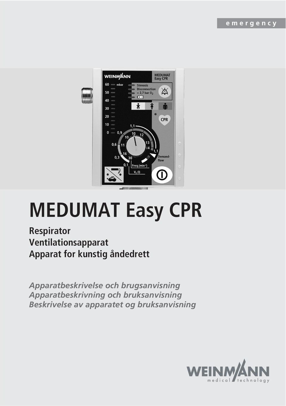 och brugsanvisning Apparatbeskrivning och