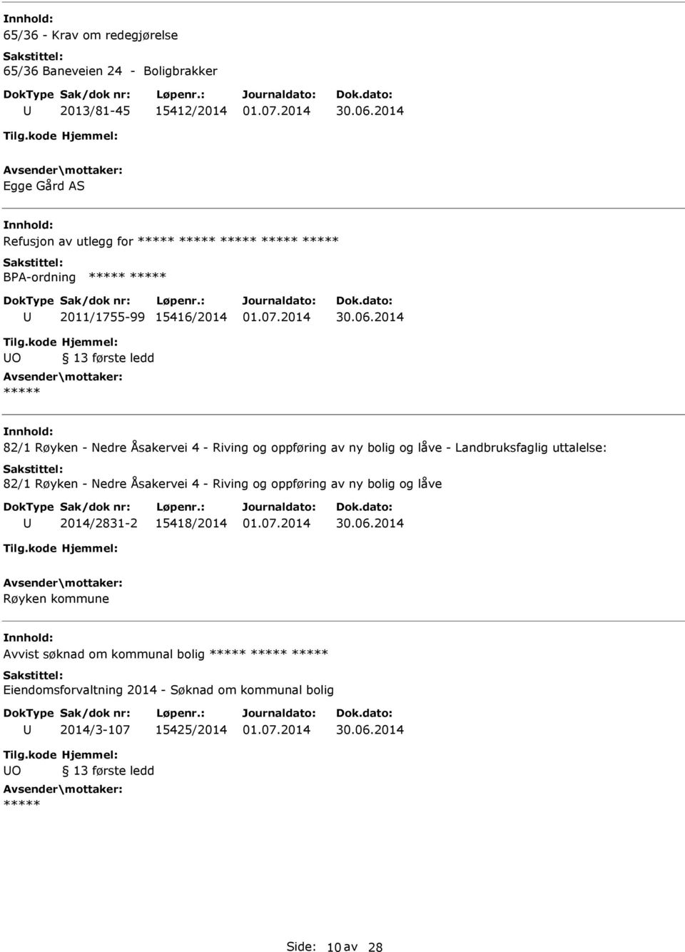 Landbruksfaglig uttalelse: 82/1 Røyken - Nedre Åsakervei 4 - Riving og oppføring av ny bolig og låve 2014/2831-2 15418/2014