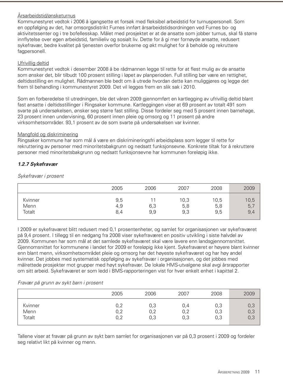 Målet med prosjektet er at de ansatte som jobber turnus, skal få større innflytelse over egen arbeidstid, familieliv og sosialt liv.