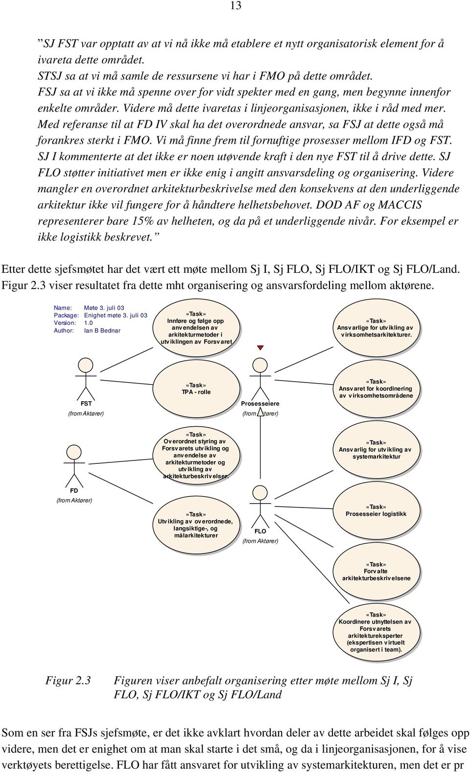 Med referanse til at FD IV skal ha det overordnede ansvar, sa FSJ at dette også må forankres sterkt i FMO. Vi må finne frem til fornuftige prosesser mellom IFD og FST.