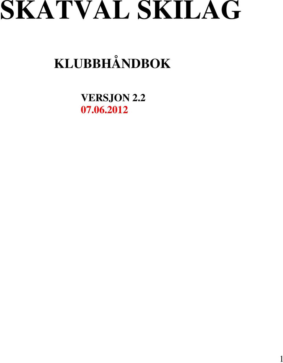 KLUBBHÅNDBOK