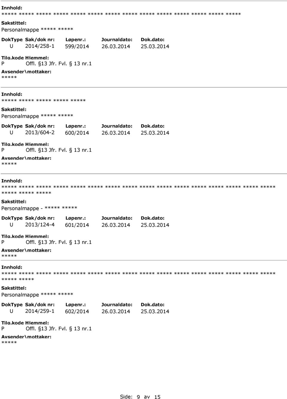 ersonalmappe - 2013/124-4 601/2014