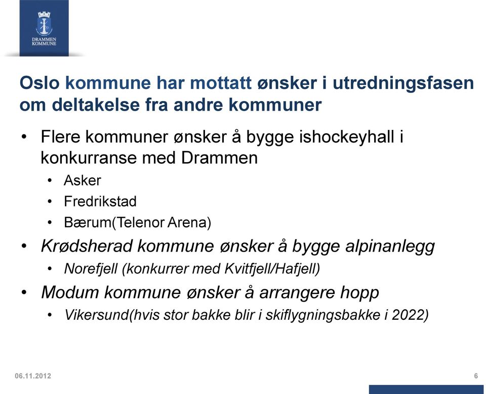 Krødsherad kommune ønsker å bygge alpinanlegg Norefjell (konkurrer med Kvitfjell/Hafjell) Modum