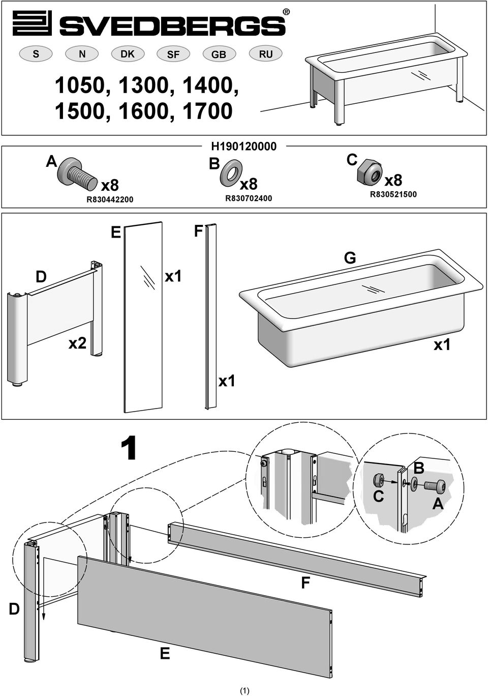 R830442200 x8 R830702400 x8