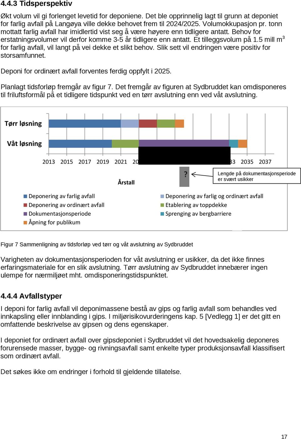 Et tilleggsvolum på 1.5 mill m 3 for farlig avfall, vil langt på vei dekke et slikt behov. Slik sett vil endringen være positiv for storsamfunnet.