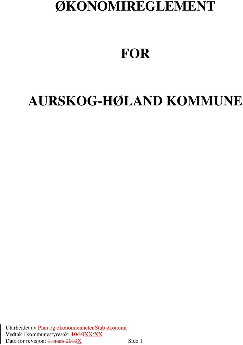 KOMMUNE Dato for