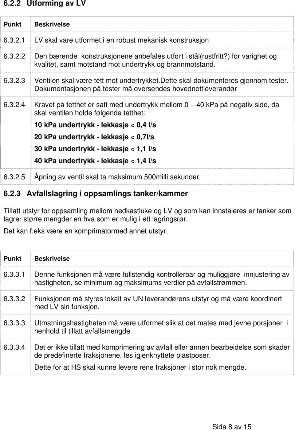 Dokumentasjonen på tester må oversendes hovednettleverandør 6.3.2.