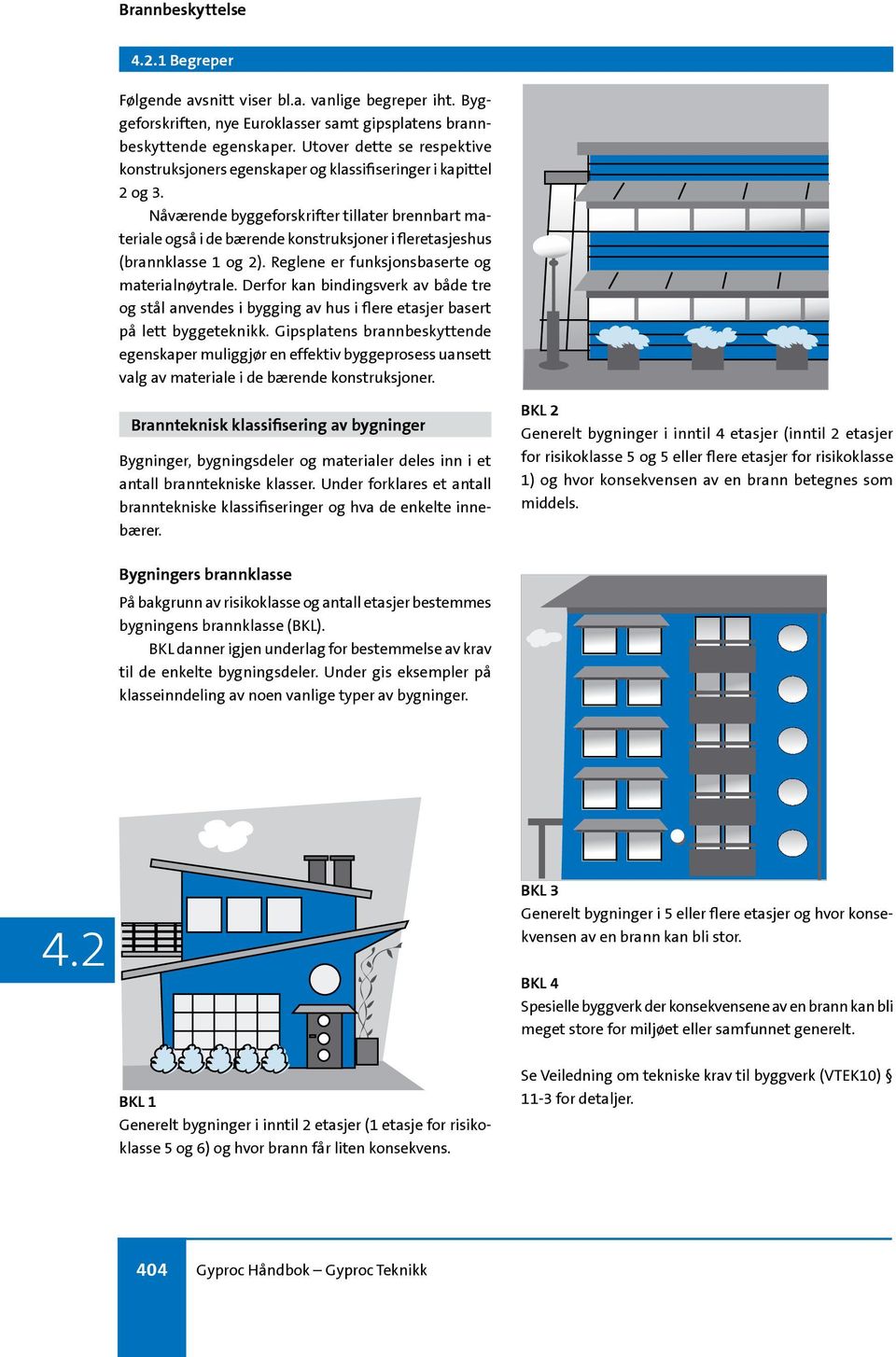 Nåværende byggeforskrifter tillater brennbart materiale også i de bærende konstruksjoner i fleretasjeshus (brannklasse 1 og 2). Reglene er funksjonsbaserte og materialnøytrale.