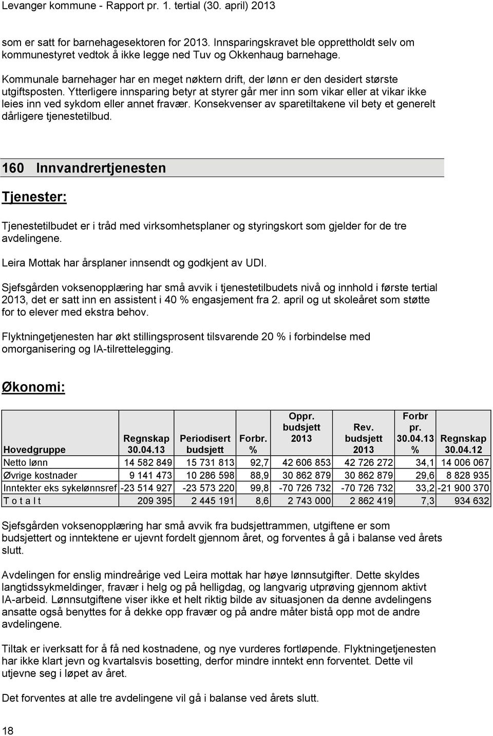 Kommunale barnehager har en meget nøktern drift, der lønn er den desidert største utgiftsposten.