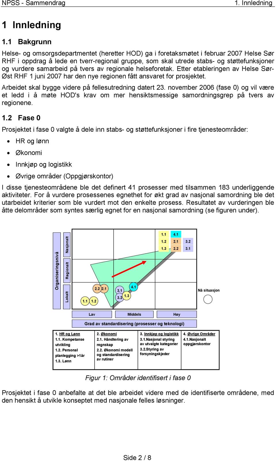 vurdere samarbeid på tvers av regionale helseforetak. Etter etableringen av Helse Sør- Øst RHF 1 juni 2007 har den nye regionen fått ansvaret for prosjektet.