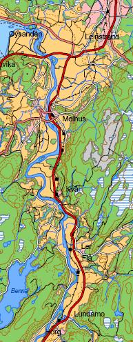 bussforbindelse fra nedre Melhus er bra buss fra Støren katalog mulighetsrom Søberg jernbaneterminal fortetting/annen næring gode jordbruksområder store kvikkleireområder Gaula ny E6-sør i sum er