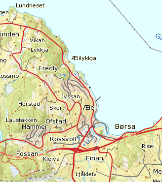 - sørover Sør for Fv. 921 (prestegården) vil 40-50 dekar, utenom areal som er regulert til bevaring, kunne vurderes. Dyrka mark. over 7.