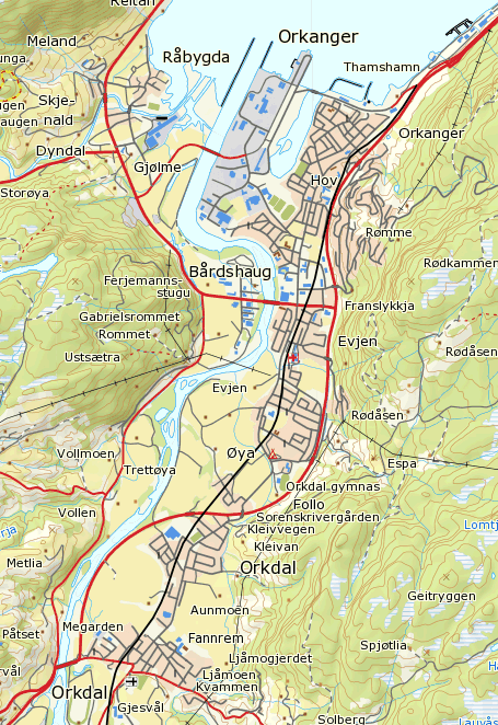 fjernvarme fra sjøen Sammenhengende tettbebyggelse Gjølme-Fanrem innbyggere klar avgrensing fjernvarme bredt tilbud trafikknutepunkt lisere dette.