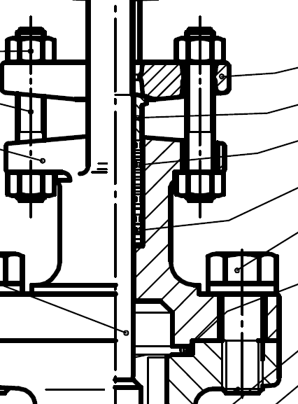 Eksempler på design i forhold til Integral bolting Hva menes med; For integral bolting, where the load bearing parts of the bolts/nuts are not exposed to the environment Effekt av VSK krav til