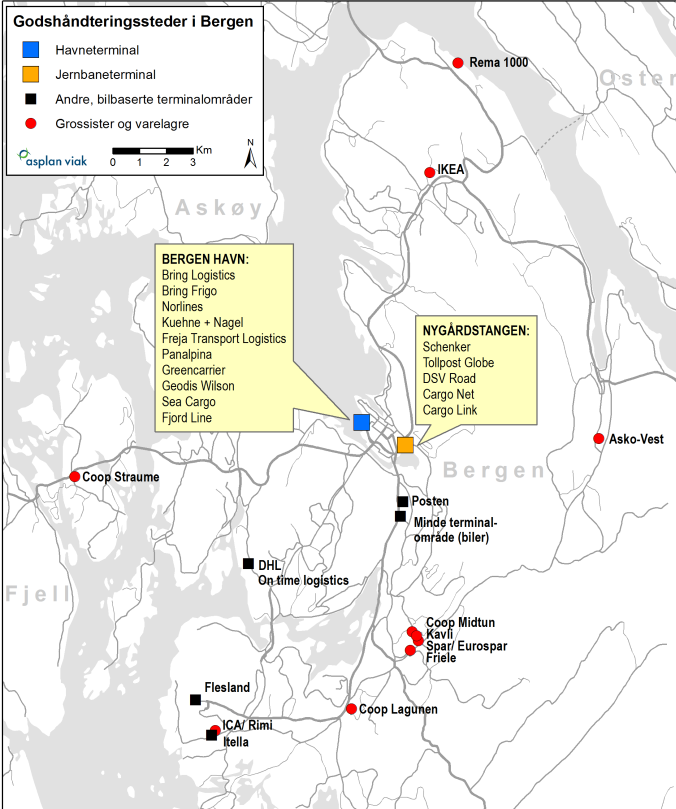 Døgnhvileplasser for tungtransport Vestlandet E16 Shell Dale, Vaksdal, Hordaland, 10 plasser E16 YX Skulestadmo, Voss, Hordaland, 10 plasser E16 Shell Gudvangen, Aurland, Sogn og Fjordane, 15 plasser