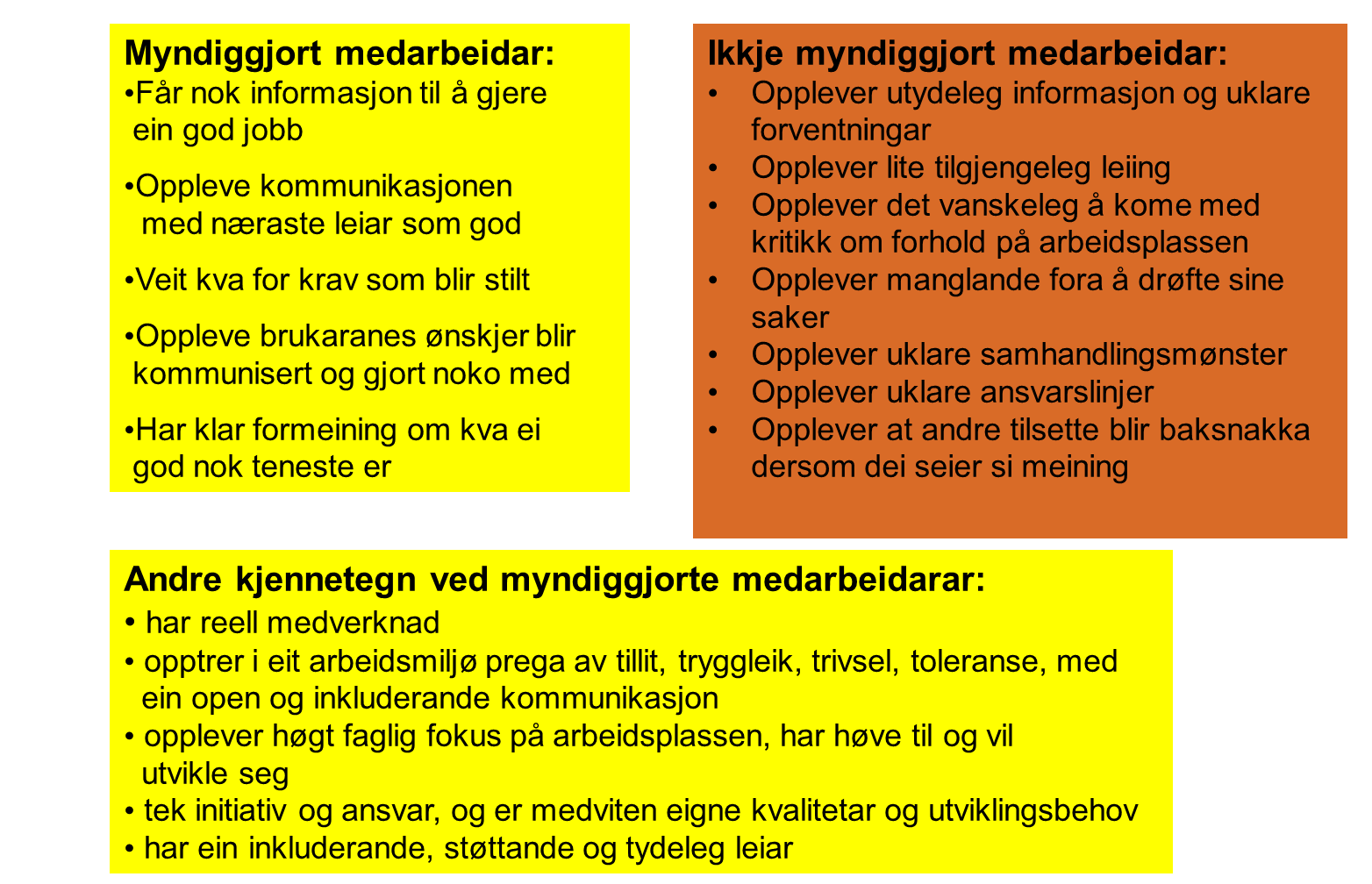 4. Leiarskap/medarbeidarskap i en organisasjon med tydeleg kultur for