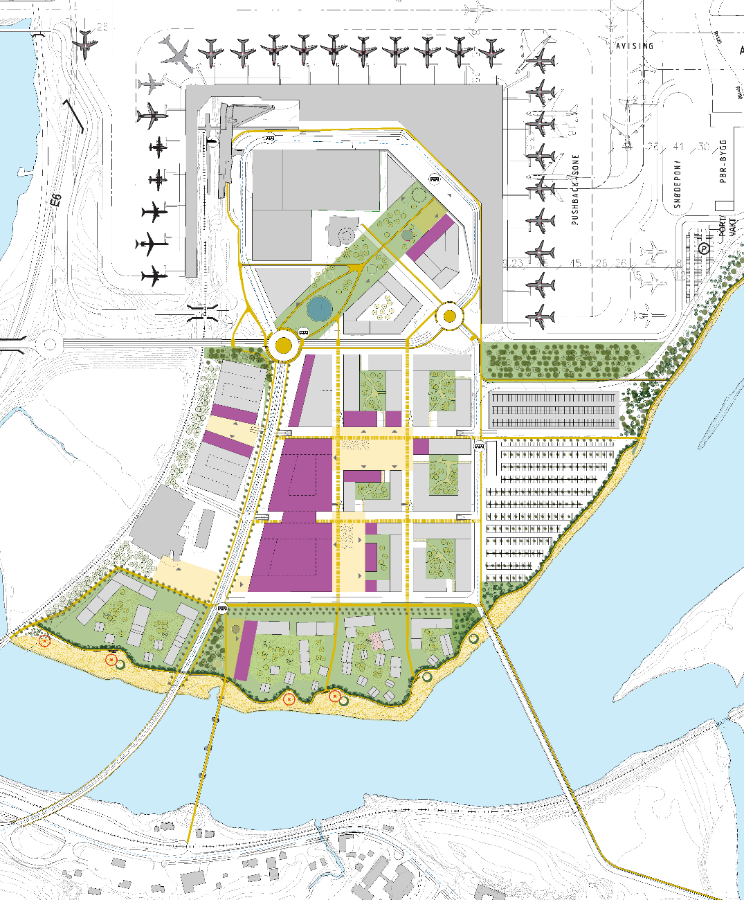 GATEPLAN - AKTIVE FASADER Det er vanskelig å se for seg at man kan skape en aktiv første etasje i hele planområdet.