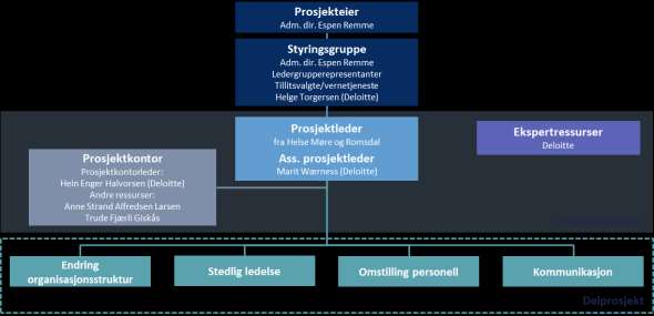 FIGUR: Prosjektorganisering OU prosessen HMR 7.5.