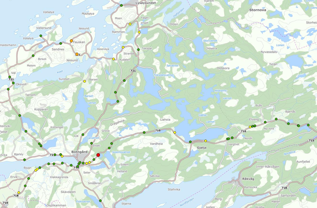 Trafikksikkerhetsplan for Bjugn kommune 2016-2019 2.2 ULYKKER OG UTRYGGHET Registreringene av ulykker i Bjugn kommune.