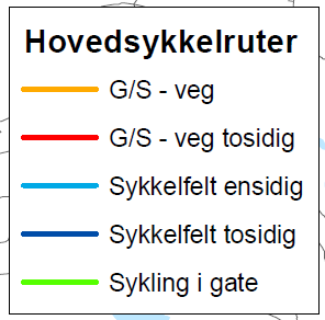 Mobiltetsplan for Jærveien 4-10 14 5.2 Gående og syklende 5.2.1 Rutenett Planområdet ligger i praksis langs skiltet hovedrute for sykkel (Ganddalsruta).