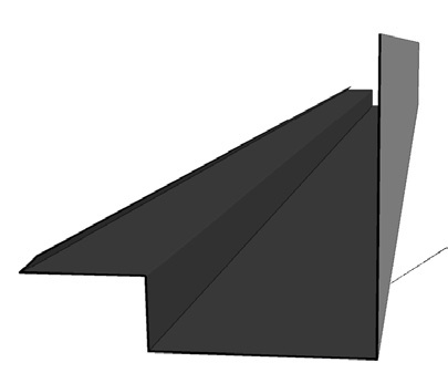 MONTERING AV BESLAG Raft (takfotbeslag): Husk å montere rennekroker før raftbeslaget. Beslaget spikres i nederste bærelekt. Monter raftbeslaget med 100 mm overlapp.