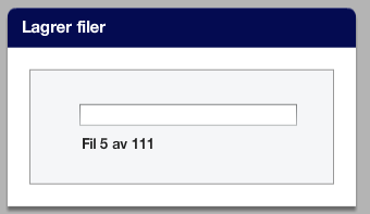 Koordinatsystemet ble valgt i prosjektoppsettet, velg Ferdig for å fullføre. Filene lastes opp, ta en kopp kaffe om trakteren står på.