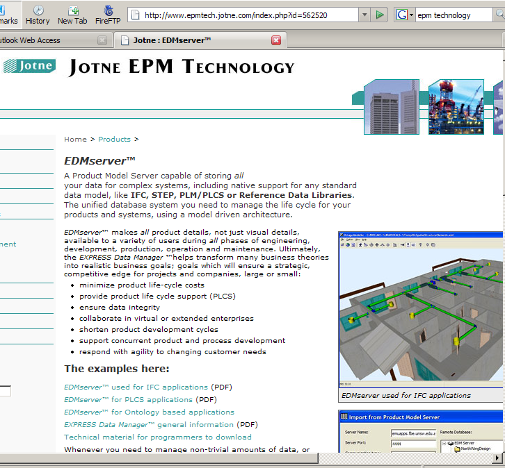 Modellserver: EDMServer Et databasesystem designet for