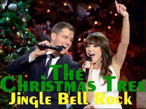 Rockin' around the Christmas tree/jingle bell rock Rockin' around the Christmas tree At the Christmas party hop Mistletoe hung where you can see Every coupe tries to stop Rockin' around the Christmas