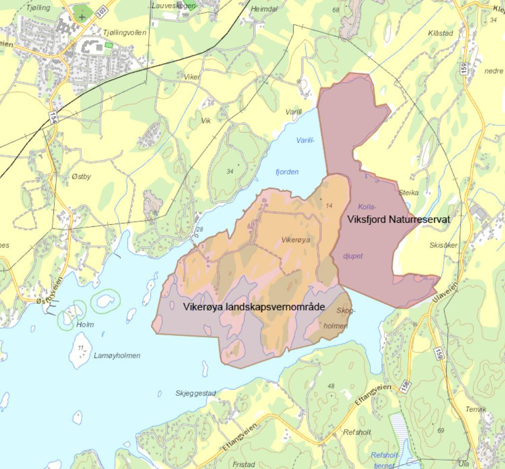 Figur 12: Viksfjord Naturreservat og Vikerøya Landskapsvernområde (ill.