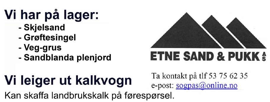 - 18 - råde. Den blir frakta i fuktig tilstand og er nærmast som ein graut. Kalken er ein rest fra marmorproduksjon på Nord- Møre. Den er svært finmalt og verkar derfor raskt.