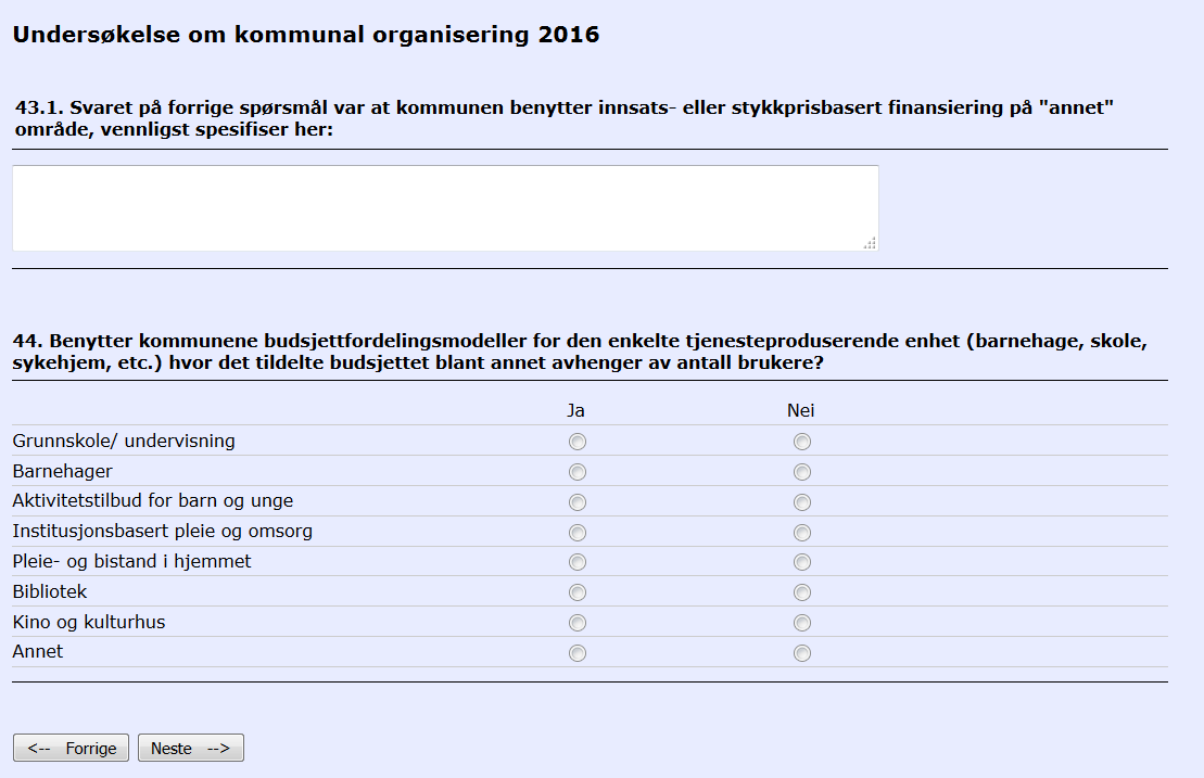 201 Side 55: Spm. 42.1 besvares av kommuner som svarer «ja» på siste delspørsmål i spm.