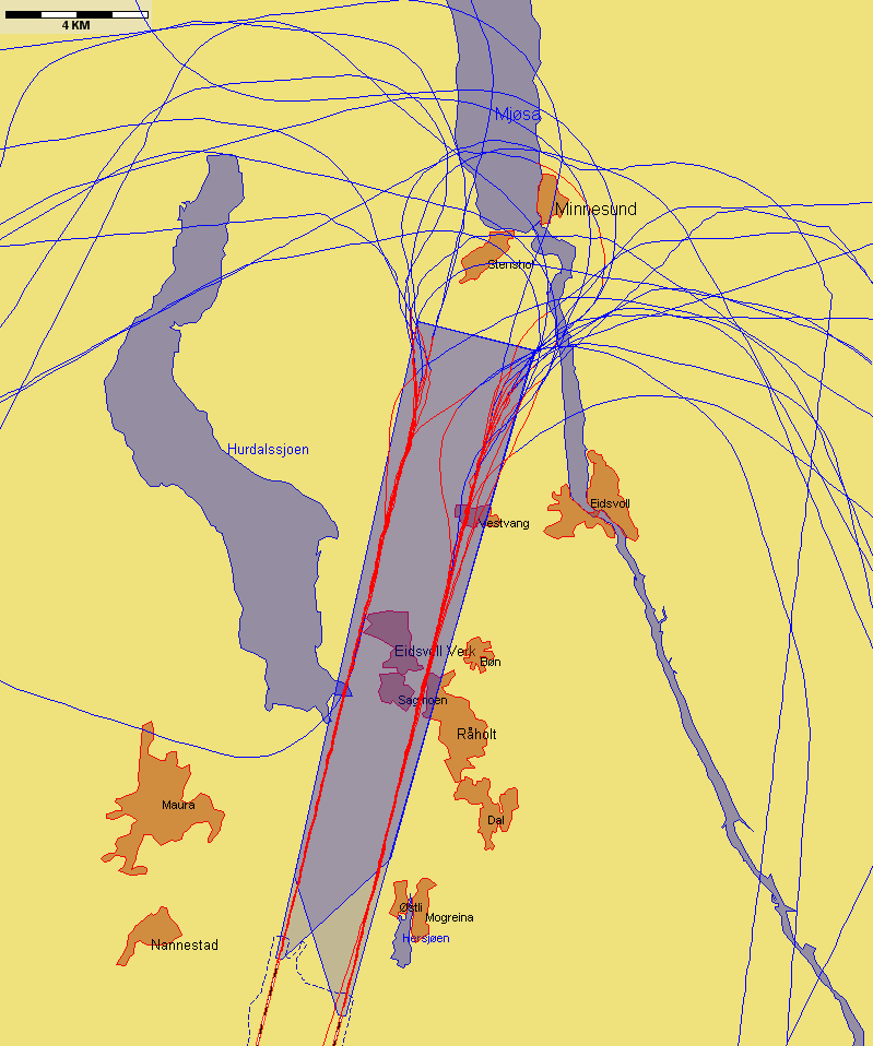 Jetflylandinger fra nord med sen tilslutning til ILS-glidebanen Figur 7.