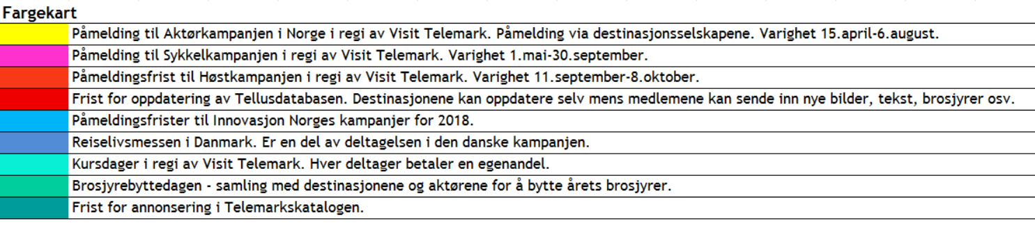 5. Aktivitetskalender På de to neste sidene følger en oversikt over planlagte aktiviteter.