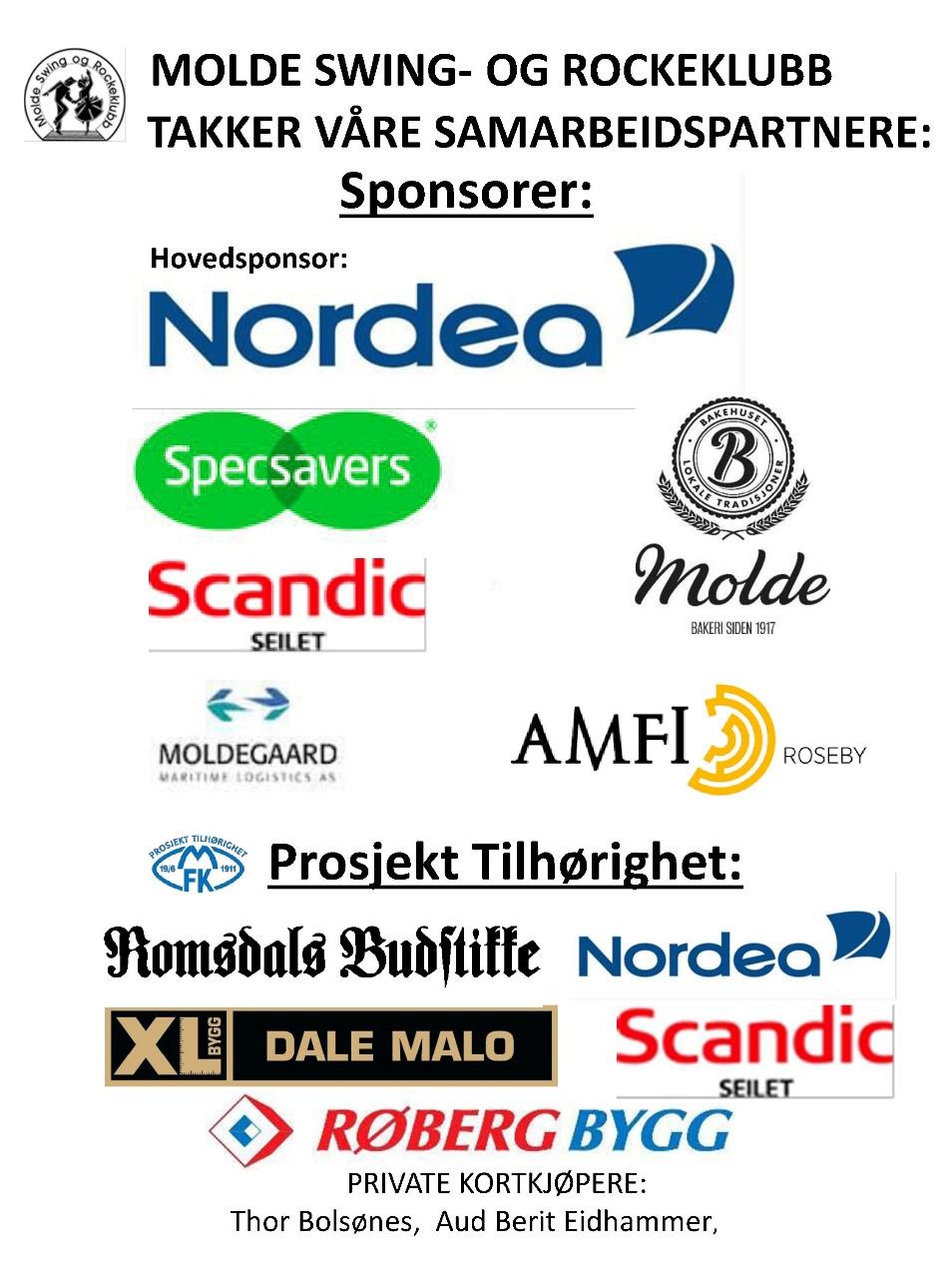 10. SPONSORPLAKAT Alle våre samarbeidspartnere får sin logo på