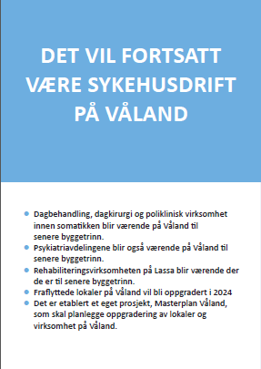 Masterplan Våland: Eget prosjekt etablert Vil gjennomgå bygningsmasse med tanke på videre bruk Leieavtaler vil bli